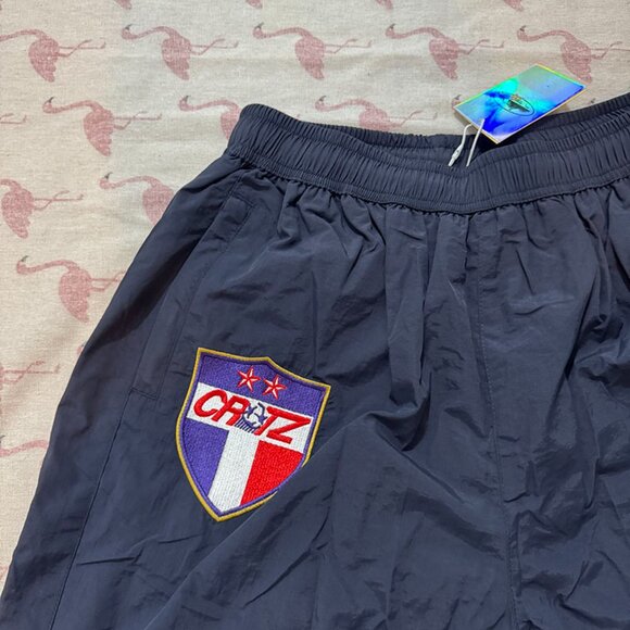 Corteiz Dark Blue Track Pants With Cuffs - Picture 2 of 7